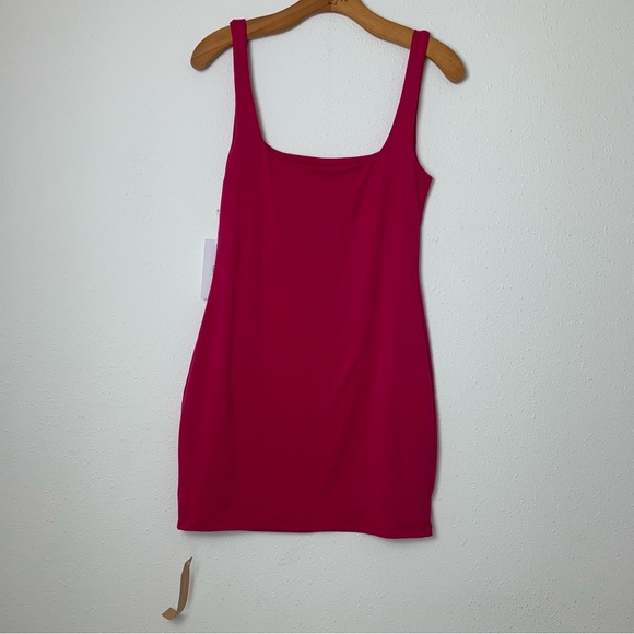 Reformation Becky Hot Pink Mini Bodycon Dress Barbiecore NWT Size Medium - Picture 7 of 10